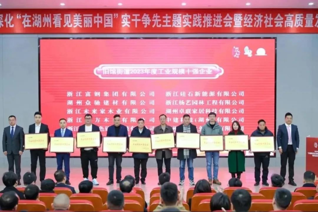 开门见喜 | 浙江Z6尊龙凯时喜获旧馆街路2023年度工业规模十强企业